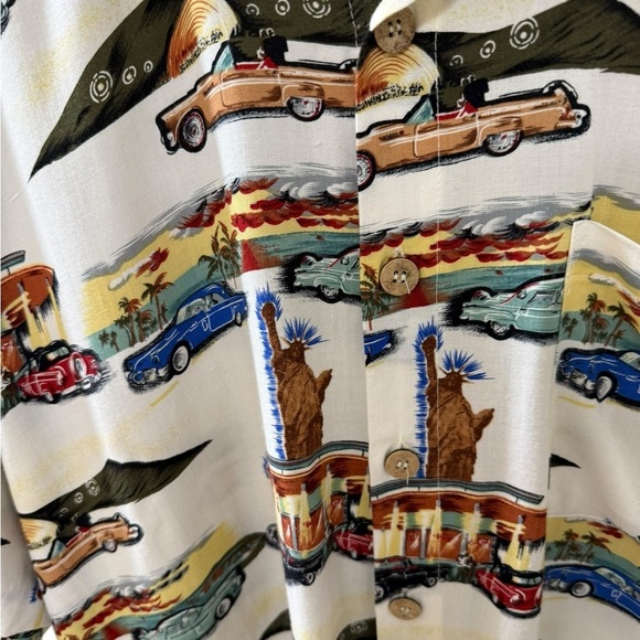 New Orleans Brand Original Men’s Size Small Shirt Retro Cars Statue of Liberty - Picture 5 of 8